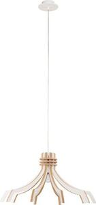 Lampada a sospensione vintage GRAPE legno bianco Ø60cm rotonda E27 design luce a sospensione soggiorno sala da pranzo