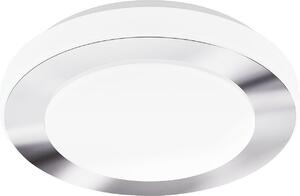 Plafoniera senza tempo "Led Carpi" plafoniera in plastica cromata bianca soggiorno camera da letto corridoio