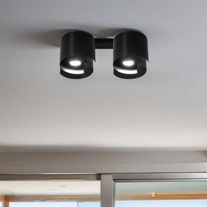 Lampada da soffitto in metallo bianco larga 40 cm design moderno 2x GU10 plafoniera corridoio soggiorno