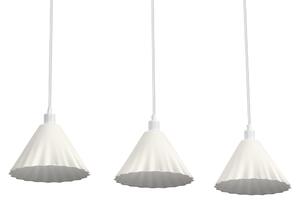 LEDVANCE lampada a sospensione a 3 luci in metallo e cartapesta, E14, lunghezza 838 mm, paralume in materiale riciclato, sostenibile grazie alla sorgente luminosa sostituibile, facile installazione