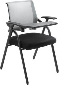 Sedia ergonomica da ufficio - sedia per studenti, sedia da lavoro - ideale per lavorare da casa e studiare - schienale alto, pieghevole - 20" x 21.2" x 34.2" - grigio