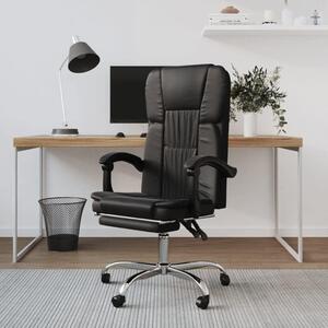Sedia da ufficio in ecopelle - Sedia ergonomica - Comfort per il lavoro da casa - Schienale regolabile - 63 x 56 x 112,5 cm - Nera