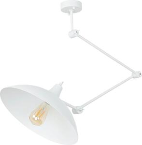 Lampada da soffitto bianca in metallo retrò da salotto regolabile in altezza flessibile da salotto luce da soffitto