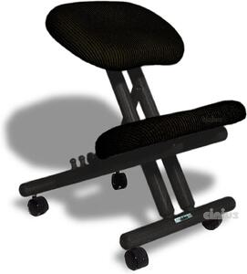 Sedia ergonomica - Sedia da lavoro - Supporto per la seduta - Seduta confortevole - Struttura in legno - Taglia unica - Colore nero
