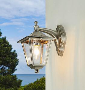 Lampada da parete per esterni in ottone rustico nichel IP43 E27 luce da esterno casa cortile