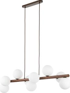 Lampada a sospensione Metallo Vetro G9 H: max. 125 cm Marrone Bianco allungato Luce a sospensione moderna