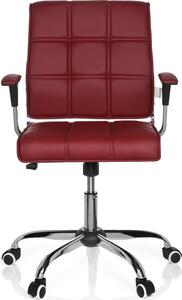 Sedia da ufficio, girevole, ERNESTO Rosso Bordeaux