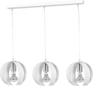 Lampada a sospensione bianca a 3 luci lunga 66 cm Design moderno E27 DANI Tavolo da pranzo Lampada da soggiorno a sospensione