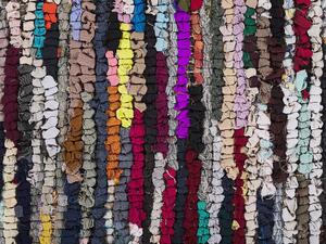 Tappeto di pezza Multicolore con cotone 160 x 230 cm rettangolare intrecciato a mano Boho orientale Beliani