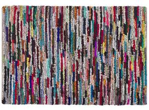 Tappeto di pezza Multicolore con cotone 160 x 230 cm rettangolare intrecciato a mano Boho orientale Beliani