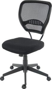 Sedia da ufficio professionale Chicago, poltrona direzionale girevole, portata 150 kg, tessuto ~ nera senza braccioli