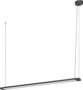 LEDVANCE Office Line Slab, plafoniera piatta per ufficio, 1,2 m, 40 W, 4100 lm, 4000 K, 840 bianco freddo, dimmerabile in 3 fasi, alluminio nero, IP20