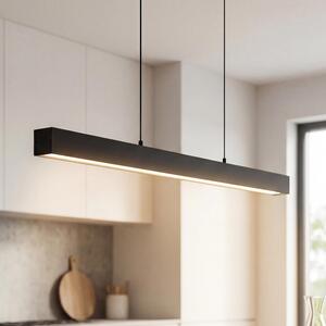 Lampada a sospensione a LED in metallo lunga 100 cm nera dimmerabile 2700 K bianco caldo Luce a sospensione moderna Luce a sospensione sala da pranzo