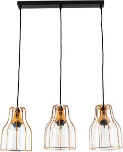 Lampada a sospensione vintage in rame vetro metallo 3 luci lampada a sospensione soggiorno sala da pranzo tavolo da pranzo