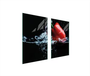 Piastre copri fornelli 2 pezzi 75x52 Copri piano cottura in Vetroceramica tagliere in vetro pepe nero