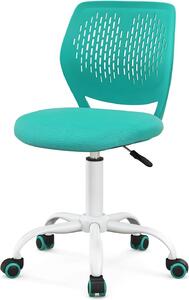 Sedia da scrivania per bambini - Sedia girevole per bambini - Ideale per studio e apprendimento - Schienale ergonomico - Altezza regolabile da 41,9 a 53,3 cm - Colore turchese