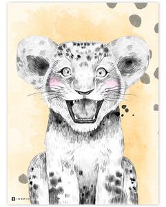 Quadro per la camera dei bambini - Colorato con gepardo
