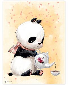 Quadretto del Panda con la teiera