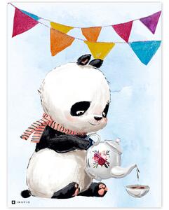 Quadro del Panda con le bandierine colorate