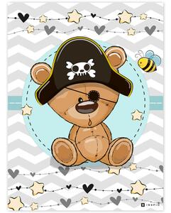 Quadro dell'orsetto pirata per la camera dei bambini
