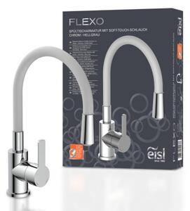 Miscelatore da cucina eisl FLEXO, miscelatore da cucina flessibile con funzione di risparmio d'acqua, miscelatore da cucina girevole a 360°