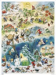 Calendario dell'Avvento "Le quattro stagioni" 29 x 39 cm
