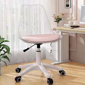 Sedia da ufficio - Sedia per computer - Sedia per riunioni - Seduta confortevole - Altezza regolabile - 55x46x75-85 cm - Grigia