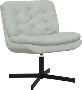 Poltrona Relax con Base Girevole Grigio chiaro 63 x 75 x 76 cm