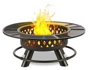 Rosario Braciere 3in1 Ø120cm | Grill 70cm | Tavolo Acciaio