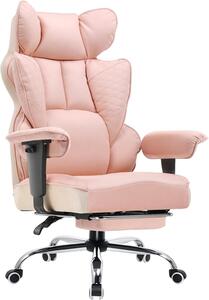 Sedia da ufficio ergonomica - Sedia da lavoro confortevole - Adatta a lunghe sessioni di lavoro - Supporto lombare integrato - Profondità della seduta: 50 cm - Colore: rosa corallo