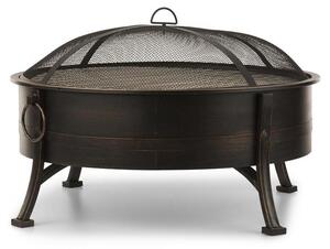 Catania Braciere 2in1 Ø80cm Parascintille Ø70cm Grill Acciaio antico