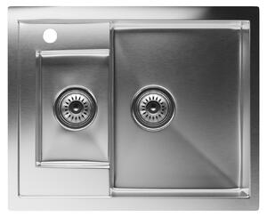 Klarstein Lavello Multifunzione Cucina - 1,5 Vasche con Troppopieno, Acciaio Inox 304, Resistente a Graffi & Calore, Facile da Pulire, Kit Installazione Incluso, 61x50 cm