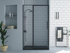 Porta per doccia girevole 120 x 195 cm Nero opaco Stile industriale - TORONI
