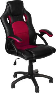 Sedia da ufficio ergonomica - Sedia direzionale confortevole - Ideale per un uso prolungato - Meccanismo di inclinazione - Portata massima: 150 kg - Colore: rosso