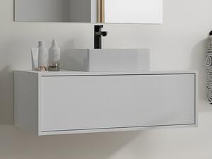 Mobile per bagno sospeso con lavabo singolo 94 cm Bianco - TEANA II