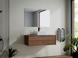 Mobile sotto lavabo sospeso 94 cm Naturale scuro - TEANA II