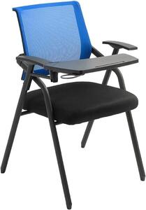 Sedia da ufficio ergonomica - Sedia pieghevole - Comfort per lavorare - Schienale alto - Altezza 34 pollici - Blu