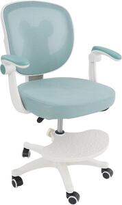 Sedia da scrivania per bambini - Sedia per ragazzi, girevole - Ideale per studiare, offre comfort - Poggiapiedi regolabile - Dimensioni: 41 x 44 x 86 cm - Verde chiaro