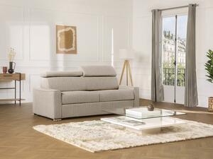 Divano letto 4 posti express doghe larghe memory foam Letto: 160 cm x 22 cm Tessuto Beige - VIZIR