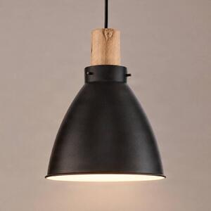 Lampada a sospensione Lindby Trebale, E27, Ø 28 cm, nera, metallo