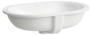 LAUFEN SAVOY lavabo à encastrer, montage par dessous, sans trou pour robinet, avec trop-plein, dessous poncé, ovale, 575x375mm, H8189460001091, H8189460001091