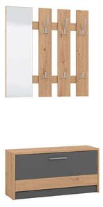 ADDIE - mobile ingresso appendiabiti moderno minimal in legno