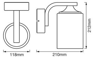 Ledvance - Applique da esterno CYLINDER 1xE27/60W/230V IP43