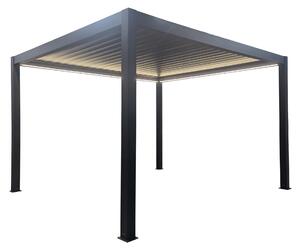 FIREBOLT - pergola bioclimatica motorizzata con led in alluminio 3 x 4 m