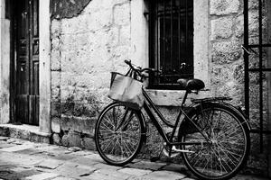 Quadri bicicletta d'epoca con un design in bianco e nero