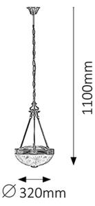 Rabalux 8637 - Lampadario a sospensione con catena ANNABELLA 2xE27/60W/230V