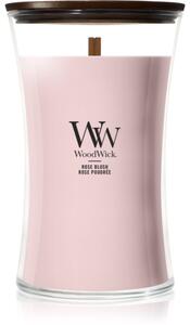 Woodwick Rose Blush candela profumata con stoppino in legno 610 g