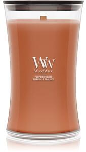 Woodwick Pumpkin Praline candela profumata con stoppino in legno 610 g