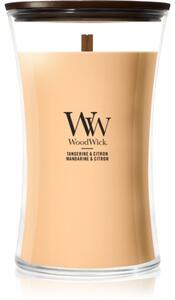 Woodwick Tangerine & Citron candela profumata con stoppino in legno 610 g