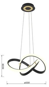 Wofi 6134-104 - Lampadario a sospensione con filo LED dimmerabile INDIGO LED/44W/230V